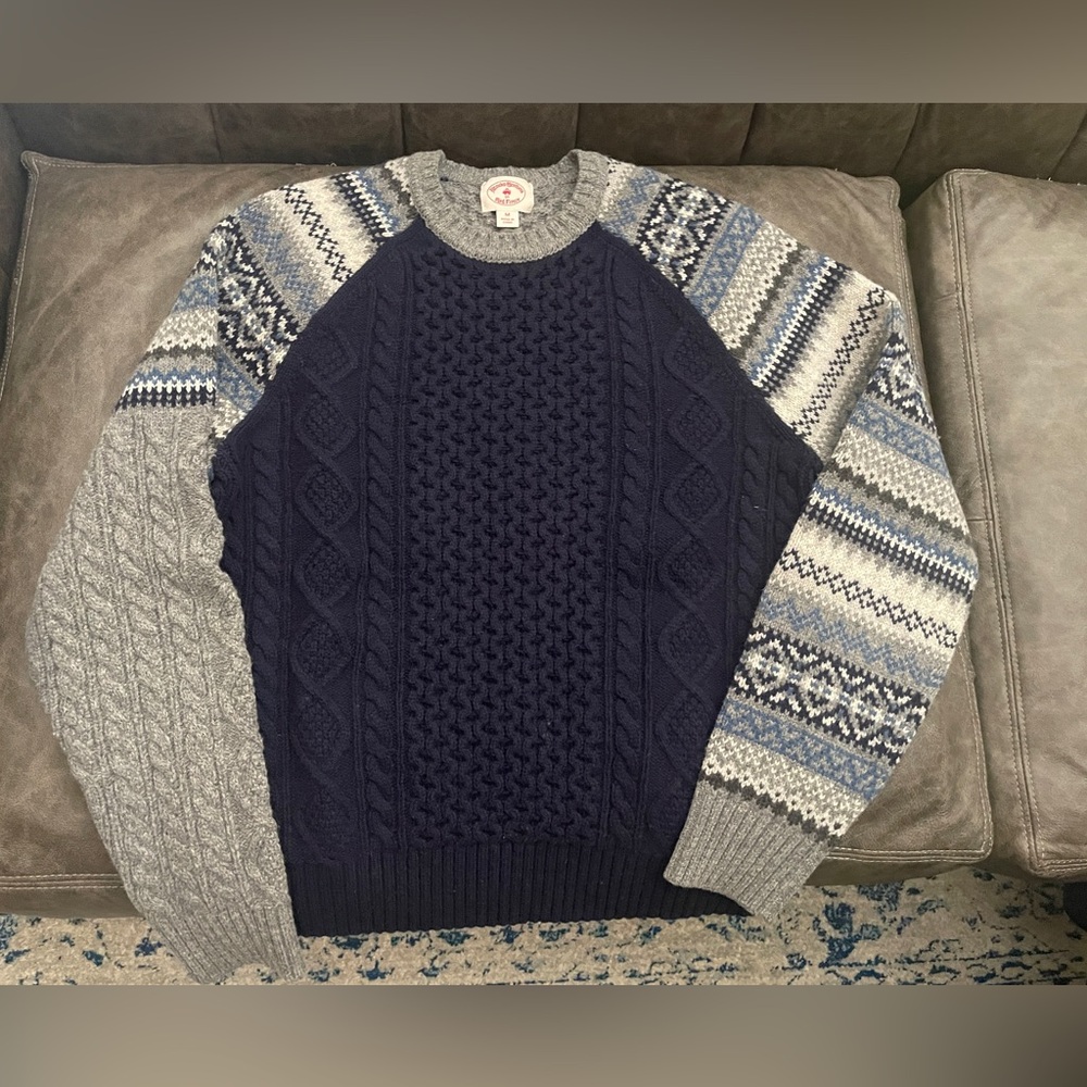 Brooks Brothers - Red Fleece 
Blue & Gray Crewneck Sweater
$25